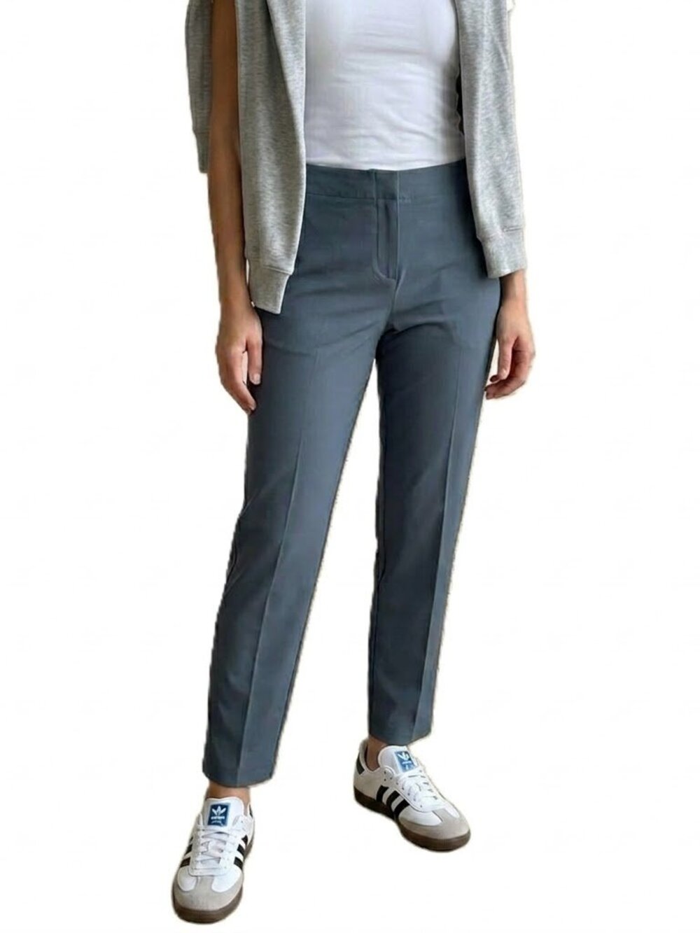 LOLE Lightweight Travel Pants Women’s 8 Grey Straight Leg Stretch EUC